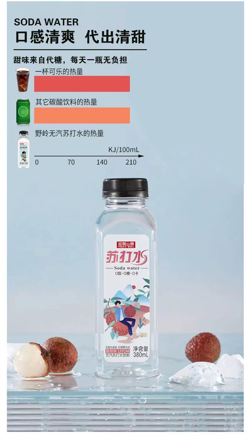 【迎驾山泉野岭苏打水】荔枝味380ml24瓶(图8)